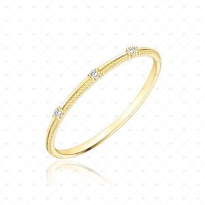 Simple Stack Ring Sterling Silver with 14k Gold plating